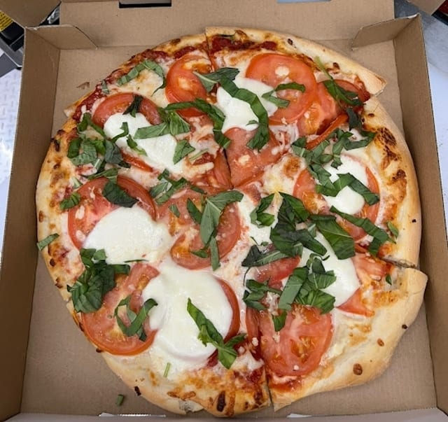 Margherita pizza.